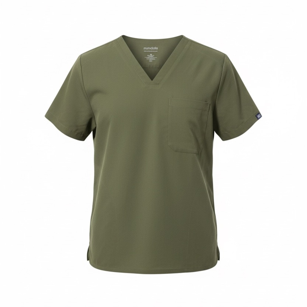 Men's Olive V-Neck Tee
